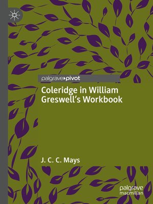 cover image of Coleridge in William Greswell's Workbook